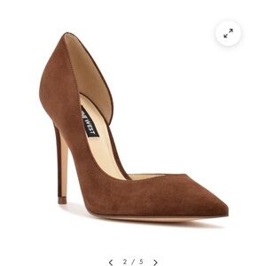 Nine West Chocolate Suede Heels